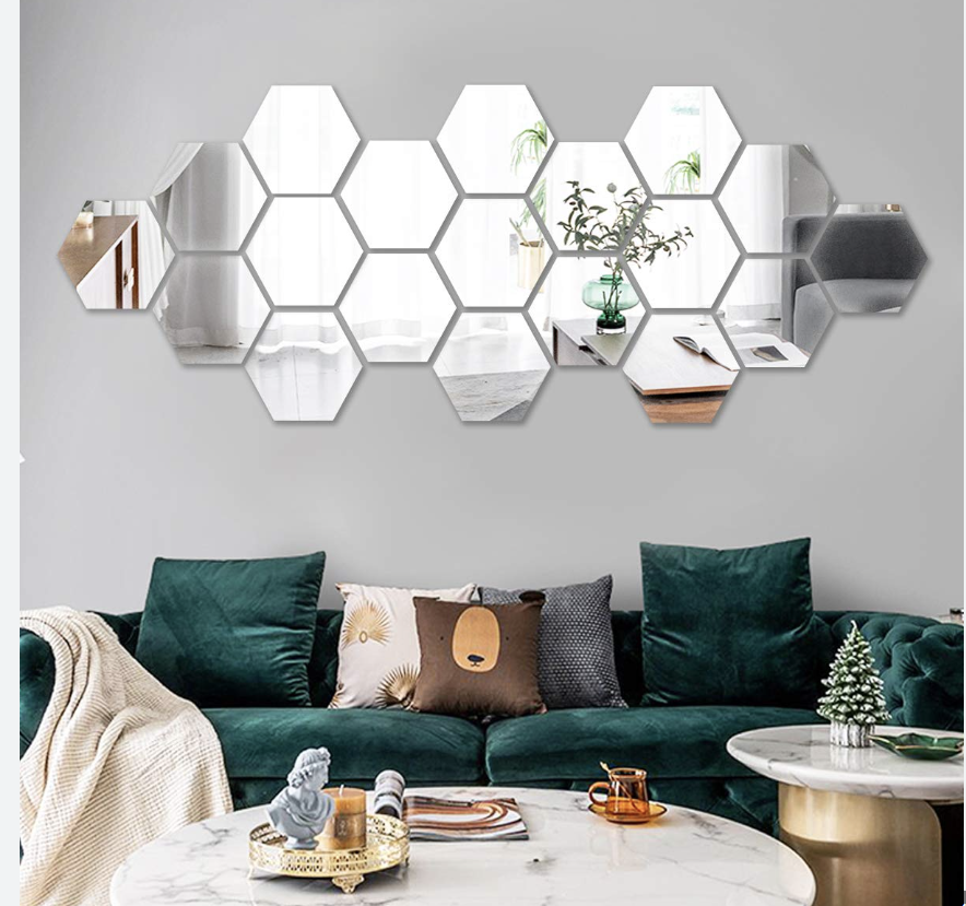 45pcs Mirror Wall Sticker