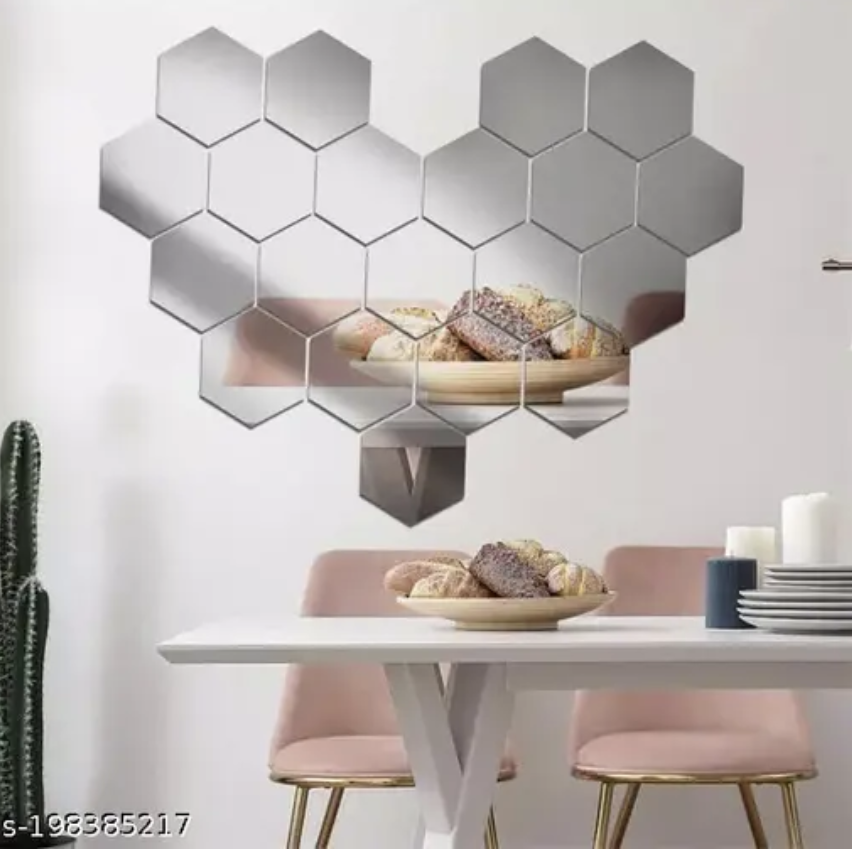 45pcs Mirror Wall Sticker